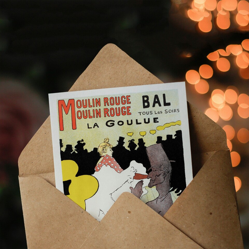 image 1 of Toulouse Lautrec Art Card Moulin Rouge La Goulue