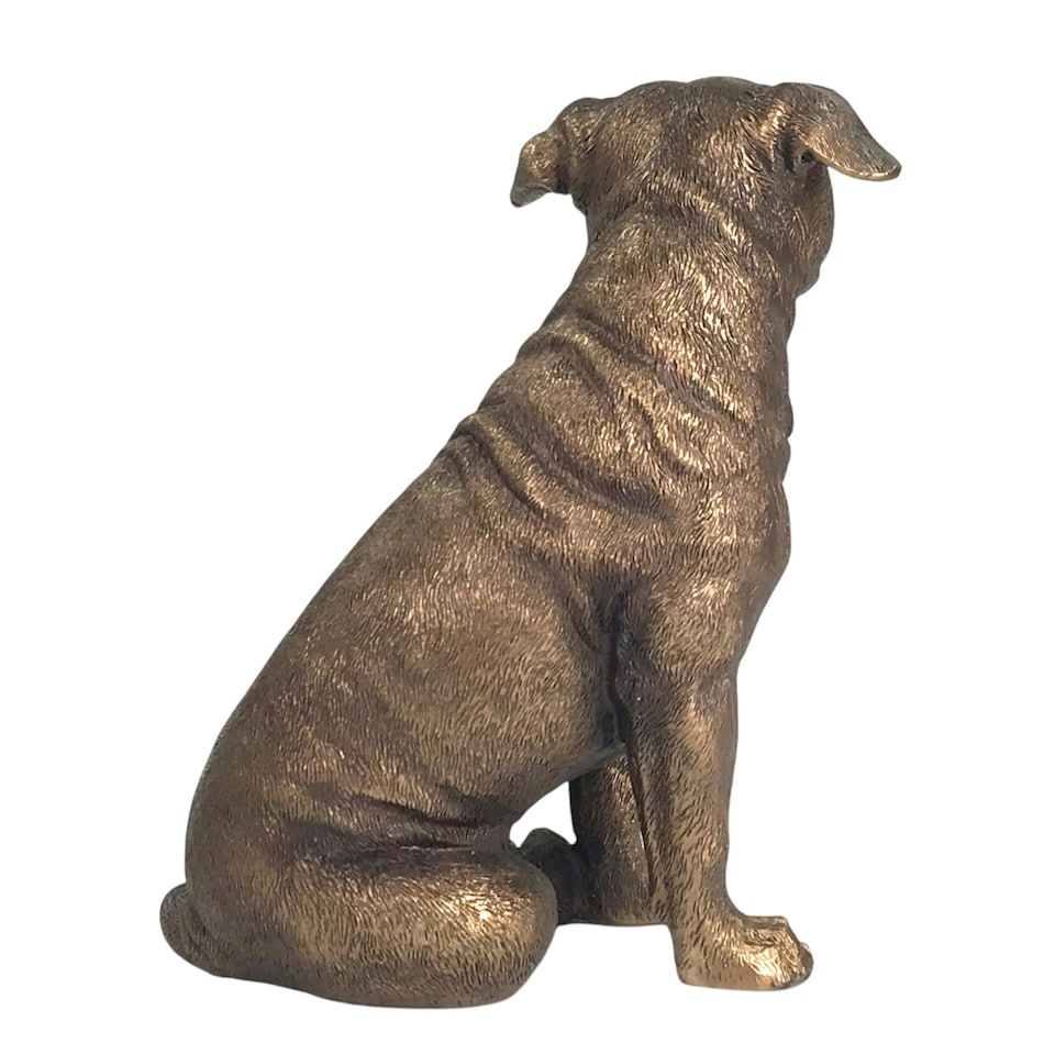 image 1 of Staffordshire Bull Terrier Figurine Leonardo Reflections Bronzed, Gift Boxed