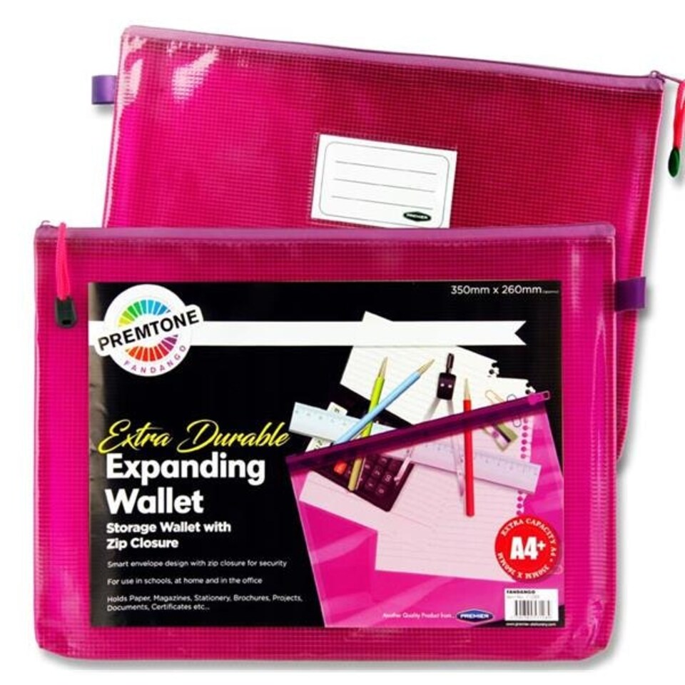 image 1 of A4+ Extra Durable Fandango Purple Mesh Wallet by Premto
