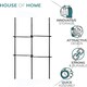 image 8 of Telescopic Double Rail Clothes Wardrobe Organise Hanging Rack Adjustable Storage Black Black | One Size