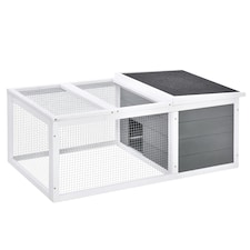 PawHut Rabbit Hutch Animal Cage Pet Run Cover, with Water-resistant Asphalt Roof