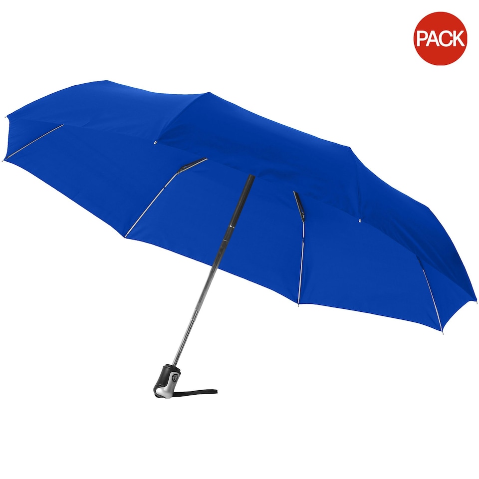 image 1 of Bullet 21.5in Alex 3-Section Auto Open And Close Umbrella (Pack Of 2) - Royal Blue - One Size
