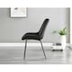 image 4 of Furniturebox 2x Pesaro Black Velvet Black Leg Luxury Dining Chairs