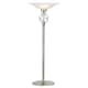 image 1 of Classic Knot Twist Floor Lamp Uplighter in Satin Chrome | Silver