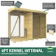 image 4 of 10ft X 4ft Dog Kennel and Run Full Height - Wood - L118 x W302 x H201 cm