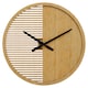 image 1 of Interiors by Premier Easily Maintained Large Wooden Wall Clock, Large Wood Dial Clock In Kitchen, Contemporary Large Wall Clock