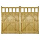 image 3 of Quorn Tall Double Garden Gate - Pressure Treated Scandinavian Redwood - W3000 x H1800 mm | Brown | 1