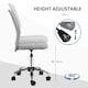 image 5 of Vinsetto Office Chair, Armless Desk Chair, Adjustable Computer Swivel Chair with Rolling Wheels and Mesh Back for Home Work Study, Grey