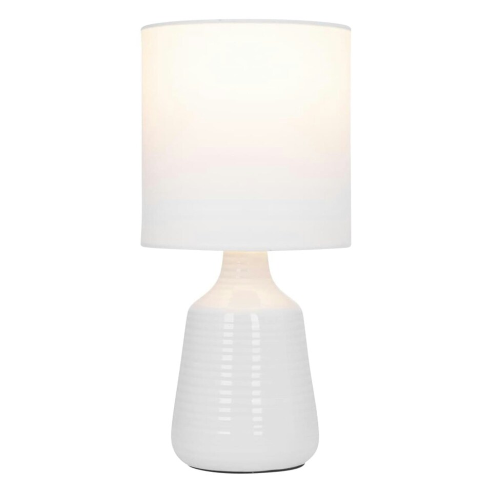 image 1 of First Choice Lighting Set of 2 Ripple 29cm White Lamps White | White