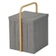 image 4 of Showerdrape Cotswold Grey Single Laundry Hamper with Lid 500 x 360mm