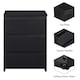 image 4 of Yaheetech Minimalist End Table with 3 Drawers Black