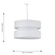 image 6 of Benni - White 26cm Pendant Shade | White | Medium | 1