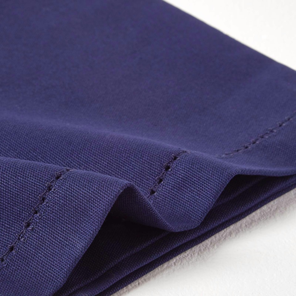 image 1 of Homescapes Navy Blue Tablecloth - 178 x 300 cm Blue