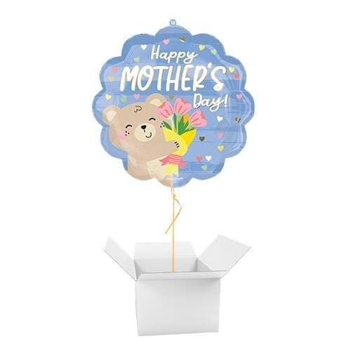 Happy Mother's Day Bear Hugs Helium Foil Giant Balloon - Inflated Balloon in a Box Multi