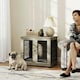image 7 of PawHut Dog Crate Furniture, End Table for Medium Dogs w/ Cushion