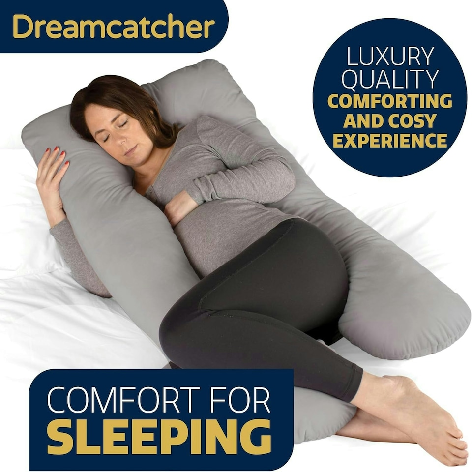 image 1 of Dreamcatcher U-Shaped Pregnancy Pillow Maternity Nursing Support Cushion Grey Grey