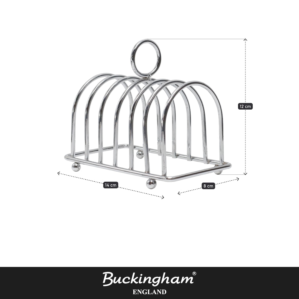 image 1 of Buckingham 6 Slice Toast Rack 14.5 cm - Chrome