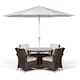 image 6 of Arizona Round 4 Seater Rattan Patio Dining Set | Brown | Brown