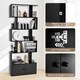 image 3 of COSTWAY 5-tier Bookcase S-Shaped Bookshelf Display Rack Black Black