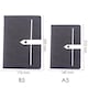 image 3 of Single B5 96 Sheets Ruled PU Leather Hardcover Notebook with Button Closure