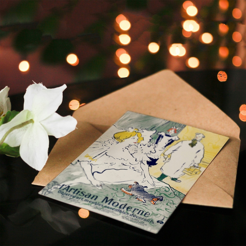 image 1 of Toulouse Lautrec Art Card Artisan Moderne Doctors Visit