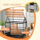 image 5 of PawHut 48" Heavy Duty Dog Crate on Wheels w/ Removable Tray, Openable Top