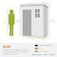 image 7 of Outsunny 5' x 3' Garden Shed w/ Floor, Lockable Door, Window and Vent, Grey 