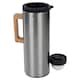 image 2 of 1L Thermal Vacuum Jug Carafe Double Wall Insulated Stainless Steel Wooden Handle