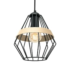 Milagro Pendant Lamp Cliff Black 1XE27