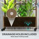 image 4 of Outsunny Wooden Trellis Planter, Raised Garden Bed with Wheels, Brown 