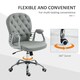 image 5 of Vinsetto Office Chair PU Diamante Padded Ergonomic 360° Swivel Grey