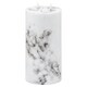 image 1 of Hill Interiors Luxe Collection Marble Effect 3 Wick Electric Candle - White/Black - 15cm x 15cm x 15cm