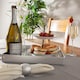 image 4 of Argon Tableware 3x Serving Trays - 33cm - Square Tray Metallic Decorative Breakfast Tray Melamine Food Tray | Silver | Silver | One Size | 3