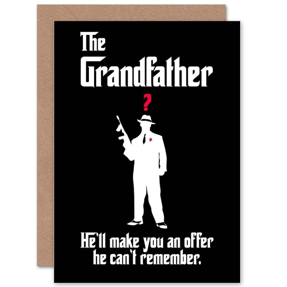 image 1 of The Grandfather Godfather Grandad Age Pun Birthday Father's Day Card