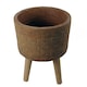 image 4 of 36cm x 25cm Woven Effect Composite Large Planter Brown