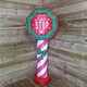 image 3 of 6ft (1.8m) Indoor Outdoor Inflatable LED Lit Santa Stop Here Christmas Sign