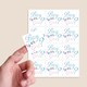 image 2 of Boy or Girl Gender Reveal Square Stickers 65mm - Sheet of 12