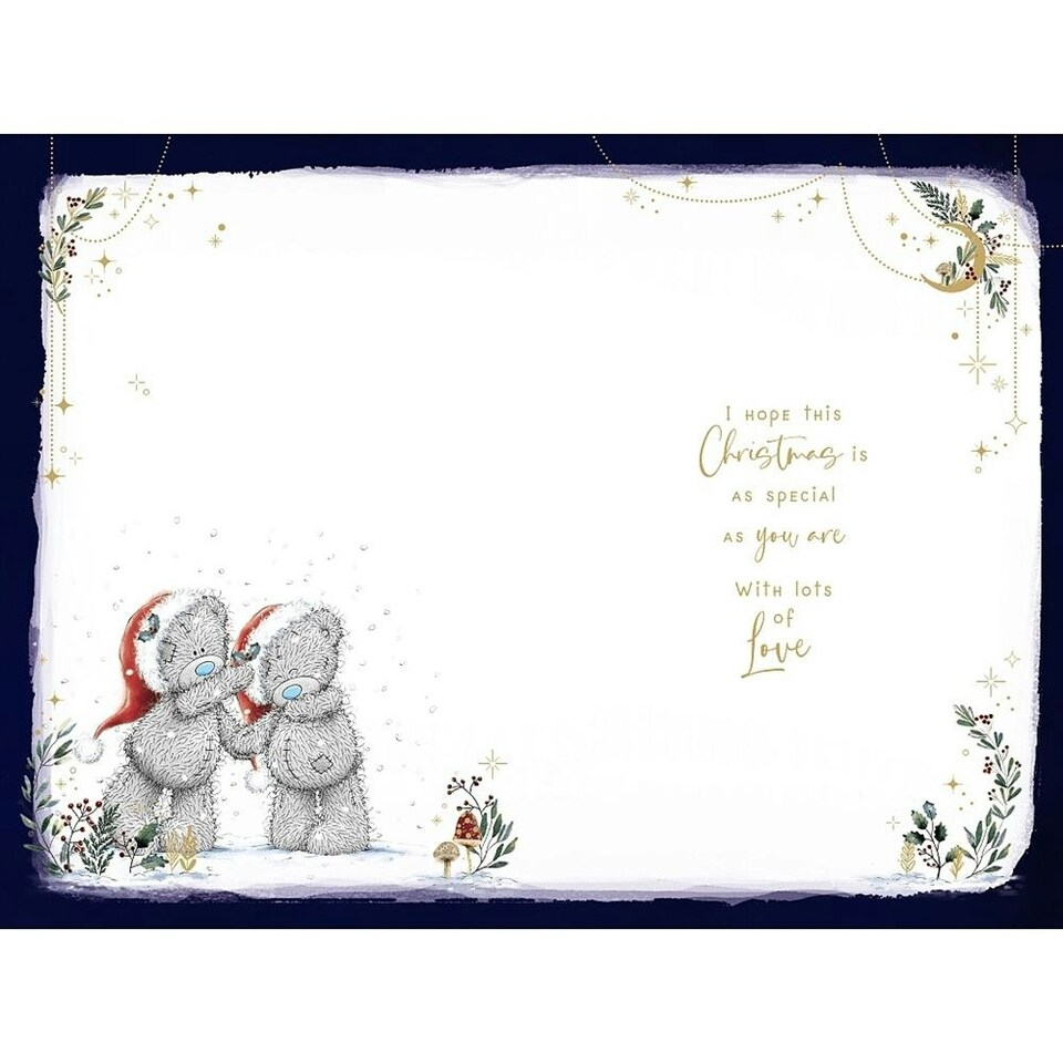 image 1 of Bears Sharing Kiss Amazing Fiancé Christmas Card