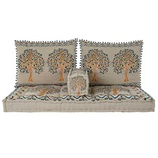 Armchair DKD Home Decor Yellow Blue Beige 145 x 76 x 1 cm Blue