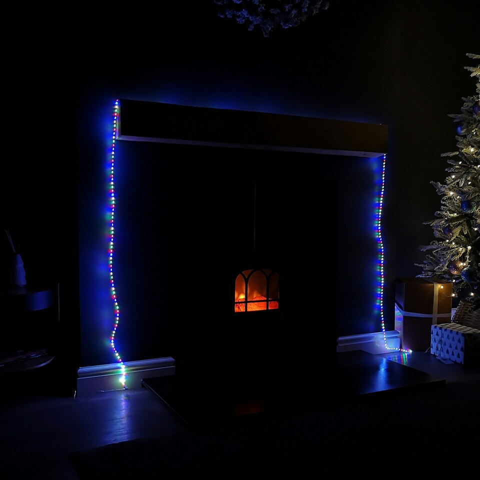 image 1 of 6.4m Compact MicroBrights Christmas Lights with 400 LEDs in Multi-coloured