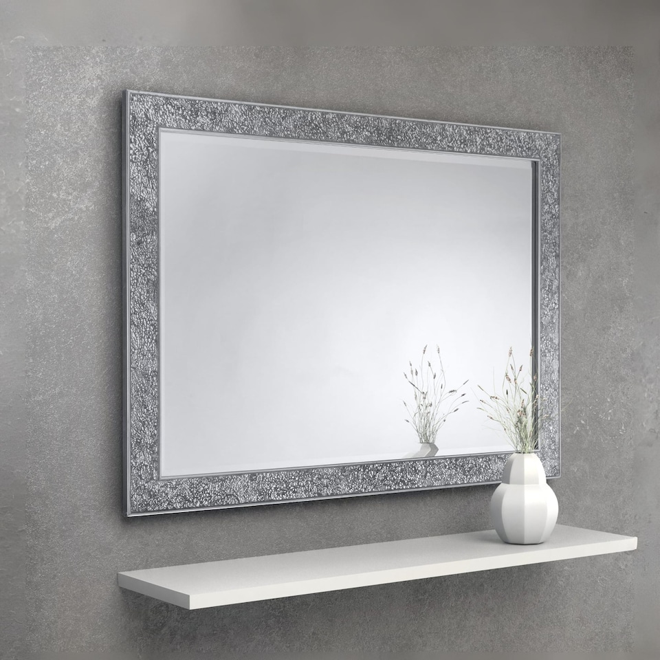 image 1 of Fragmenta Pewter Modern Wall Mirror