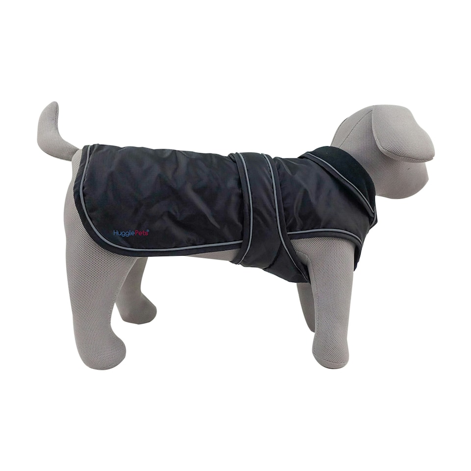 image 1 of HugglePets Arctic Armour Dog Coat Black | L