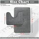 image 10 of VELVETIO Bath Mat Set Greek Pattern Anti Slip Memory Foam Toilet Rug Green | Sage Green
