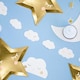image 1 of Clouds Baby Shower Paper Garland Hanging Decoration 2m