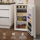 image 4 of HOMCOM Under Counter Fridge, 91L Small Fridge with Chiller Box, Removable Shelf, Reversible Door, Adjustable Legs, Mini Refrigerator, Beige