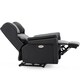 image 3 of Electric Recliner Chair Wingback Design & USB Port In Bonded Leather (Black)