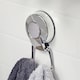 image 1 of Showerdrape SuctionLoc Chrome Suction Wall Mounted Robe Hook with Mounting Disc | Silver | 1