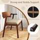 image 7 of COSTWAY 2-Seat Rubber Wood Bench Dining Bench Brown