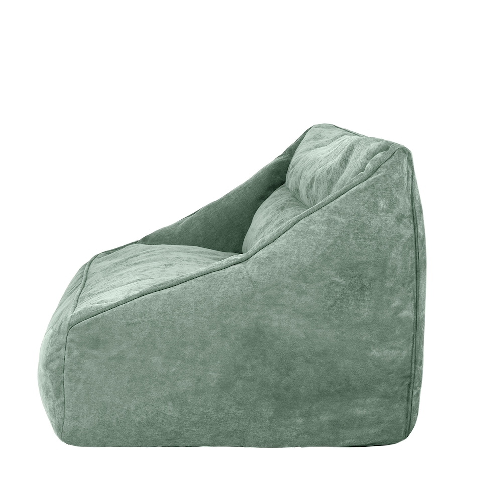 image 1 of Cecilia Bean Bag Sofa Sage Green Giant Chenille Bean Bag Chair | Green | Sage Green | XL | 1
