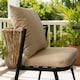 image 6 of Valena Patio Garden Bistro Set 3 Piece Rattan Outdoor Furniture Table & Chairs